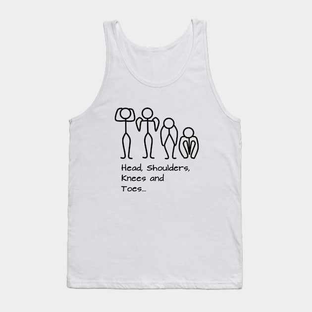 Stickman / Head, shoulders, knees and toes... Tank Top by DesignTree